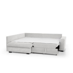 Rohová sedací souprava RAMO s funkcí spaní a bezplatným topperem - velká plocha 160×200 cm
