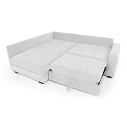 Rohová sedací souprava RAMO s funkcí spaní a bezplatným topperem - velká plocha 160×200 cm
