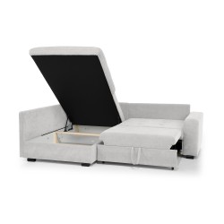 Rohová sedací souprava RAMO s funkcí spaní a bezplatným topperem - velká plocha 160×200 cm