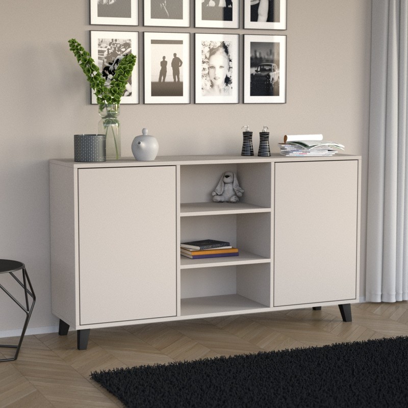 Dvoudveřová komoda HOME s policemi - moderní a funkční