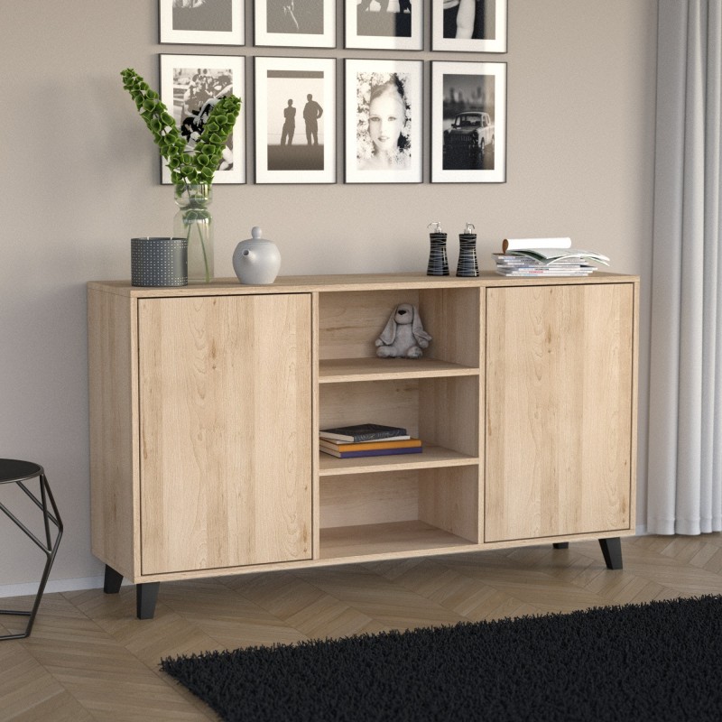 Dvoudveřová komoda HOME s policemi - moderní a funkční