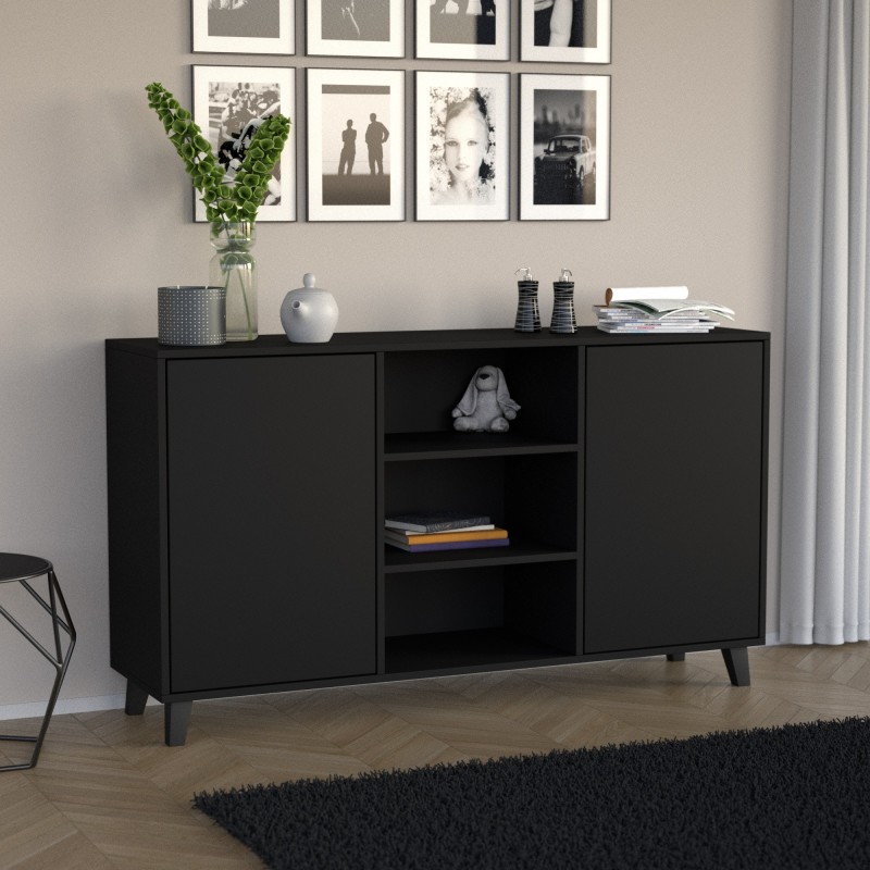 Dvoudveřová komoda HOME s policemi - moderní a funkční