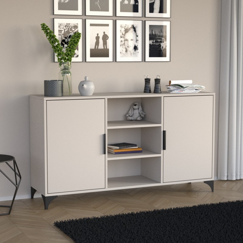 Dvoudveřová komoda HOME s policemi - moderní a funkční