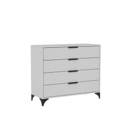 HOME Komoda se 4 zásuvkami - moderní komoda do obývacího pokoje a ložnice