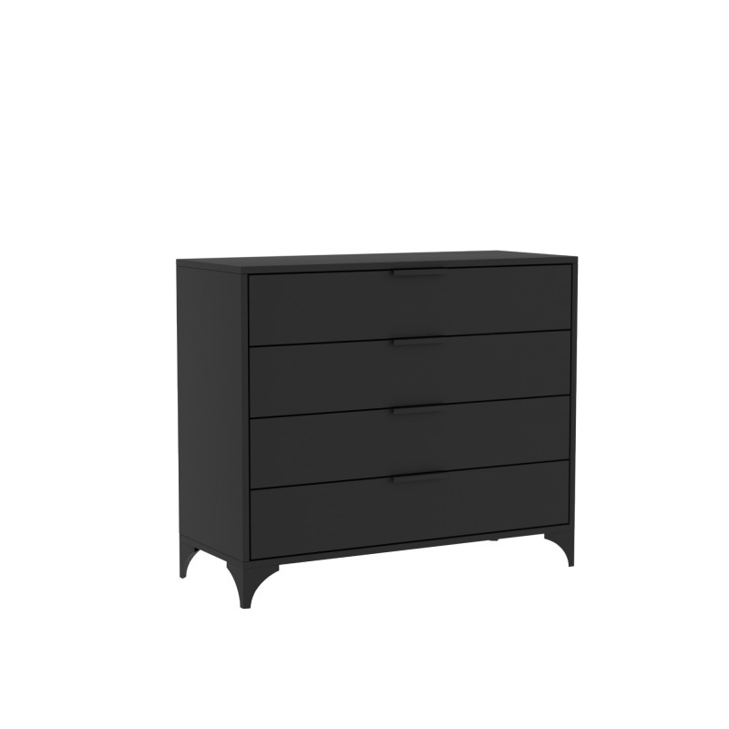 HOME Komoda se 4 zásuvkami - moderní komoda do obývacího pokoje a ložnice