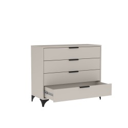 HOME Komoda se 4 zásuvkami - moderní komoda do obývacího pokoje a ložnice