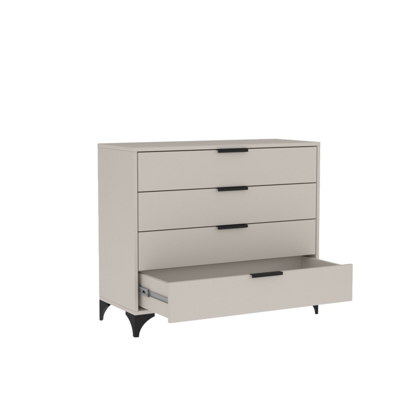 HOME Komoda se 4 zásuvkami - moderní komoda do obývacího pokoje a ložnice