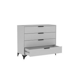 HOME Komoda se 4 zásuvkami - moderní komoda do obývacího pokoje a ložnice