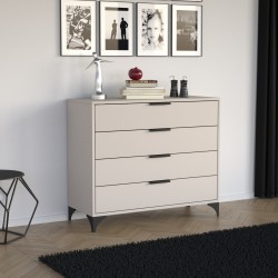 HOME Komoda se 4 zásuvkami - moderní komoda do obývacího pokoje a ložnice