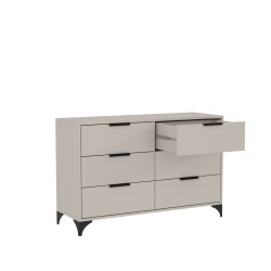 HOME Komoda se 6 zásuvkami - moderní, prostorná, praktická