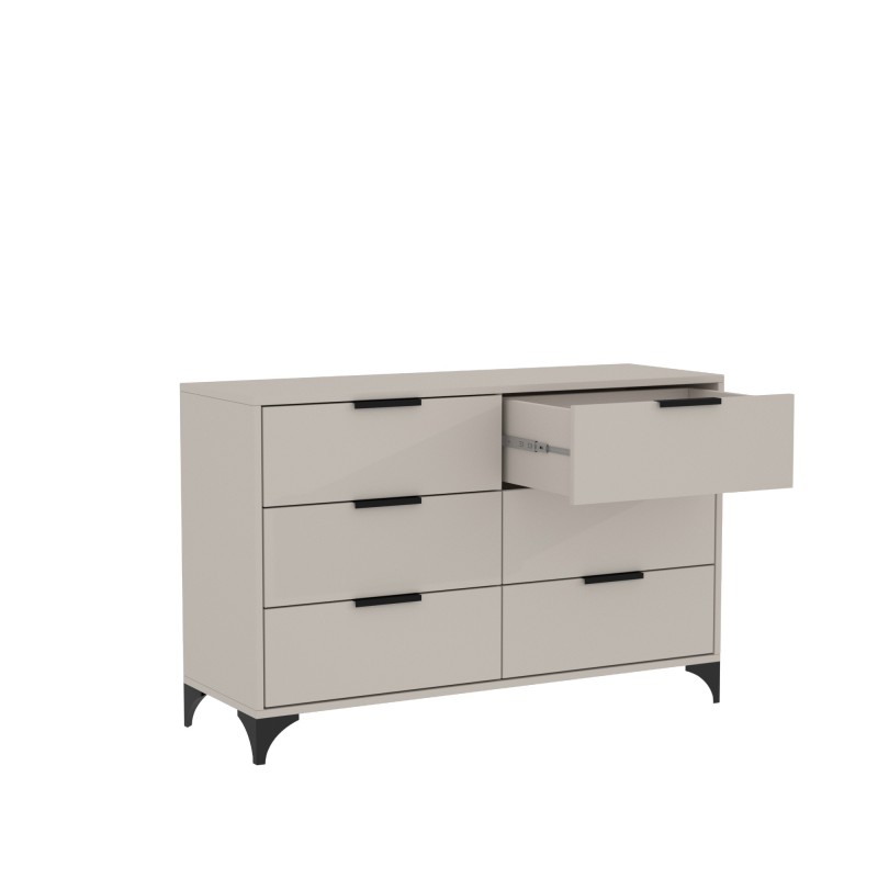 HOME Komoda se 6 zásuvkami - moderní, prostorná, praktická