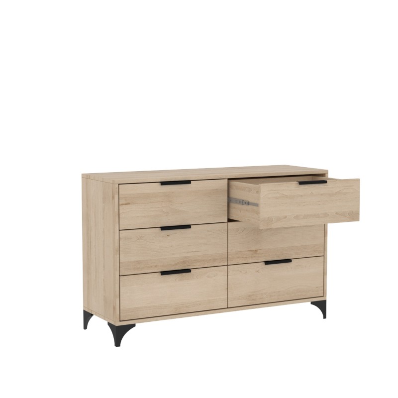 HOME Komoda se 6 zásuvkami - moderní, prostorná, praktická