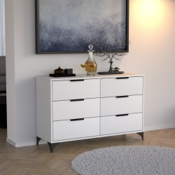 HOME Komoda se 6 zásuvkami - moderní, prostorná, praktická