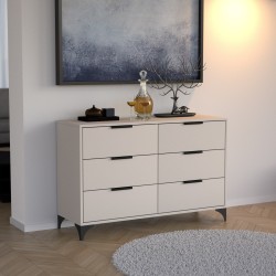 HOME Komoda se 6 zásuvkami - moderní, prostorná, praktická