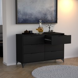 HOME Komoda se 6 zásuvkami - moderní, prostorná, praktická