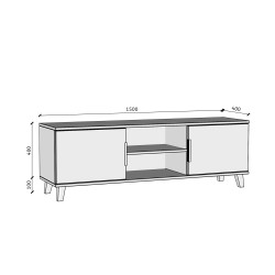 HOME Dvoudveřová RTV skříňka - moderní, funkční