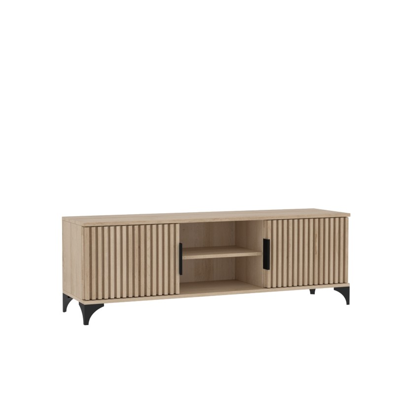 HOME Dvoudveřová RTV skříňka s lištami - moderní, funkční