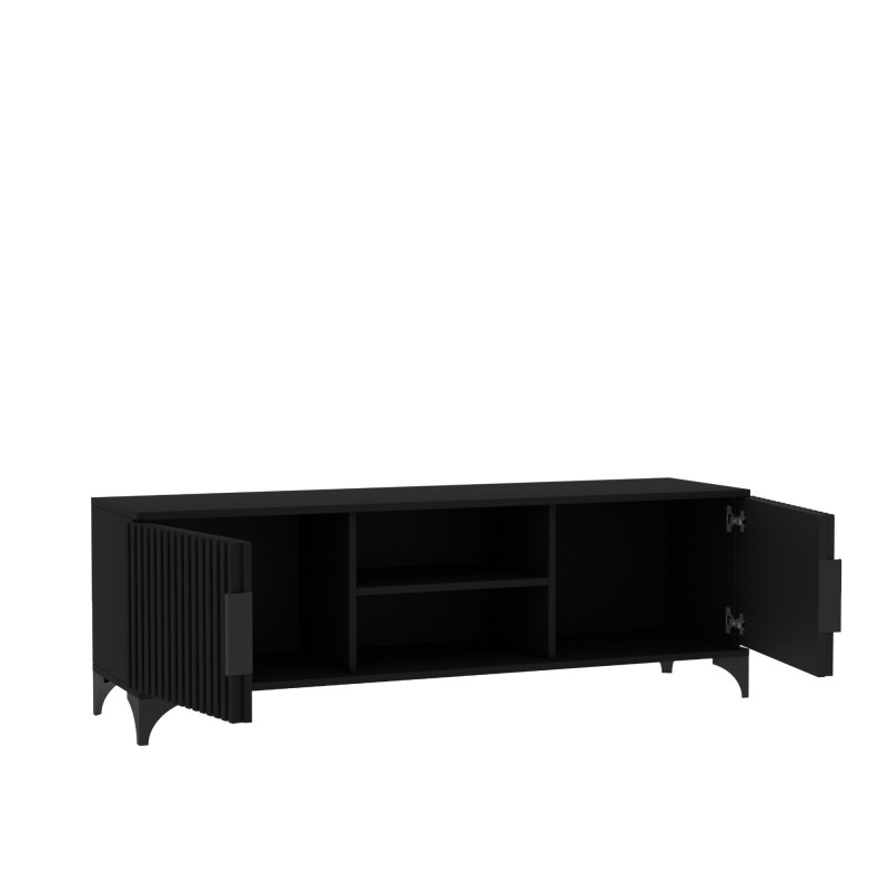 HOME Dvoudveřová RTV skříňka s lištami - moderní, funkční