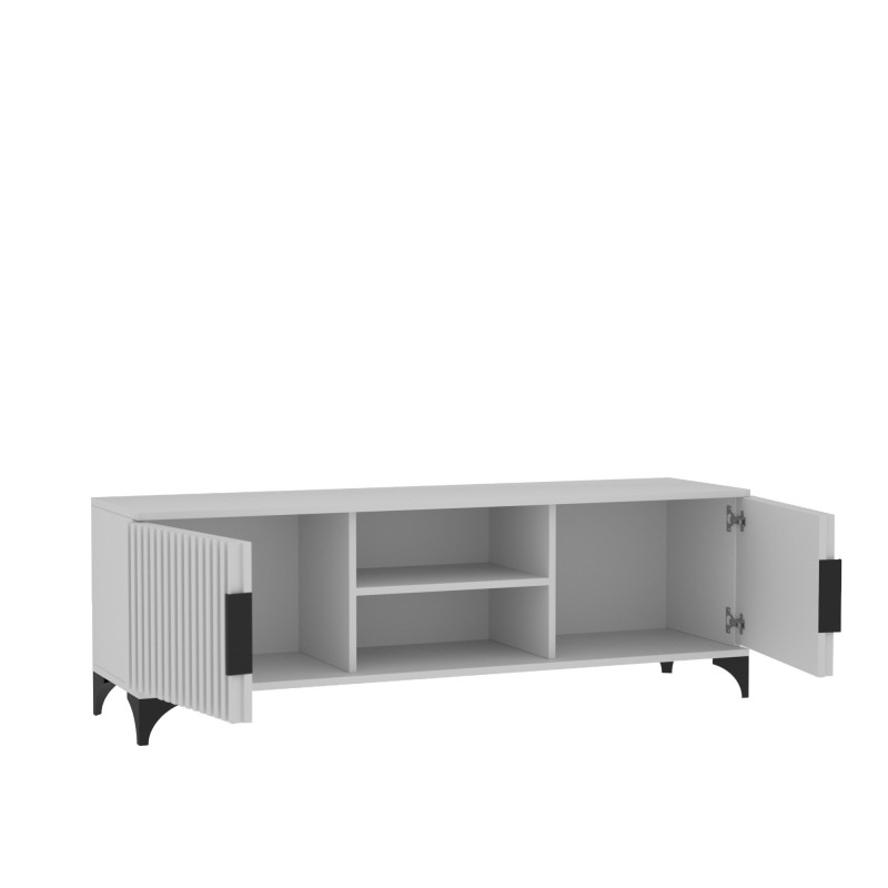 HOME Dvoudveřová RTV skříňka s lištami - moderní, funkční