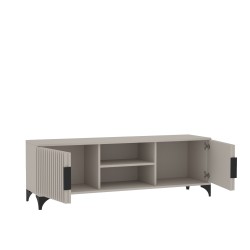 HOME Dvoudveřová RTV skříňka s lištami - moderní, funkční