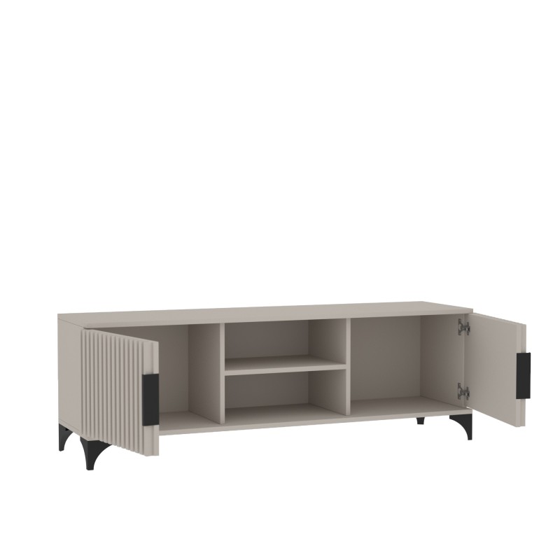 HOME Dvoudveřová RTV skříňka s lištami - moderní, funkční