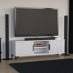 HOME Dvoudveřová RTV skříňka s lištami - moderní, funkční