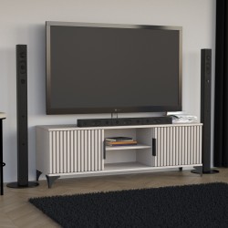 HOME Dvoudveřová RTV skříňka s lištami - moderní, funkční