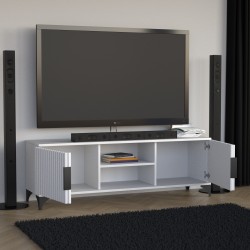 HOME Dvoudveřová RTV skříňka s lištami - moderní, funkční