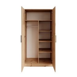 Závěsná skříň TREND 90 cm - moderní, prostorná, s tyčí a policemi