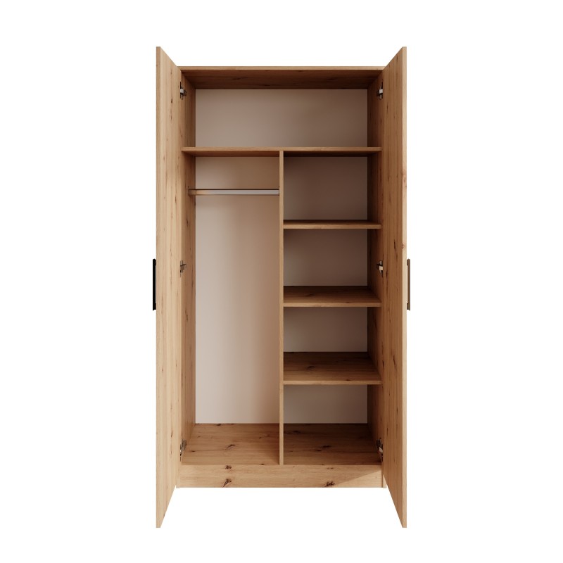 Závěsná skříň TREND 90 cm - moderní, prostorná, s tyčí a policemi