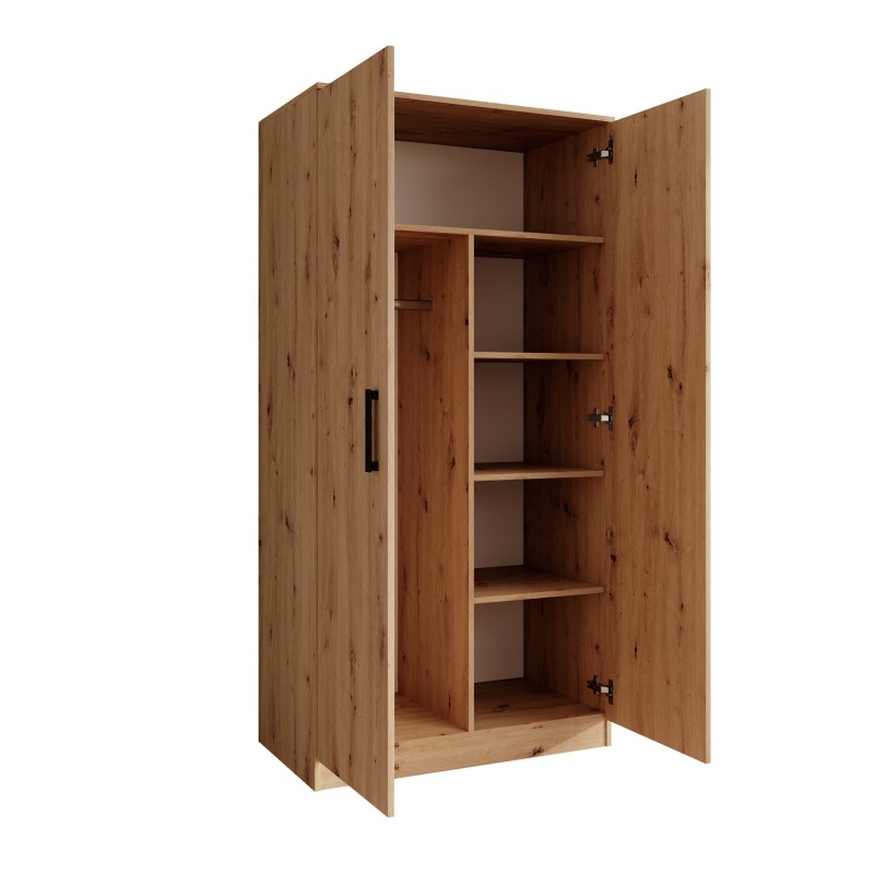 Závěsná skříň TREND 90 cm - moderní, prostorná, s tyčí a policemi