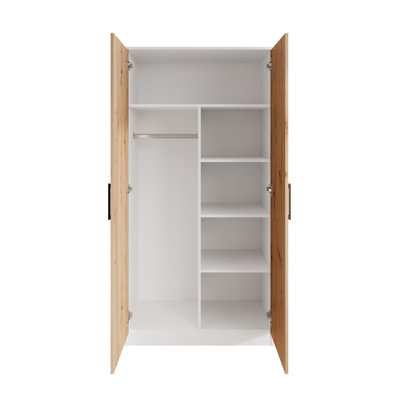 Závěsná skříň TREND 90 cm - moderní, prostorná, s tyčí a policemi