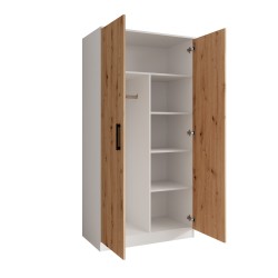 Závěsná skříň TREND 90 cm - moderní, prostorná, s tyčí a policemi