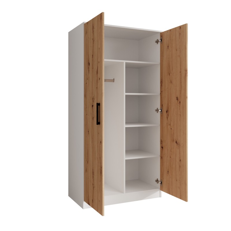 Závěsná skříň TREND 90 cm - moderní, prostorná, s tyčí a policemi