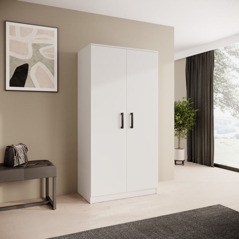 Závěsná skříň TREND 90 cm - moderní, prostorná, s tyčí a policemi