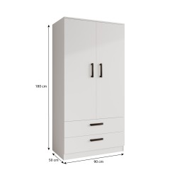 TREND 90 cm výklopná šatní skříň se zásuvkami - funkční a moderní