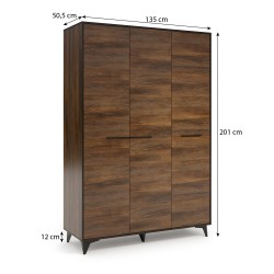 Třídveřová šatní skříň FELIA - moderní a funkční