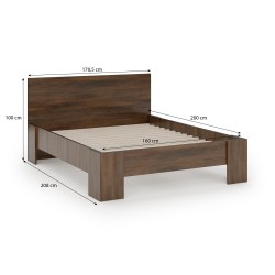 Manželská postel FELIA bez matrace - elegantní a odolná