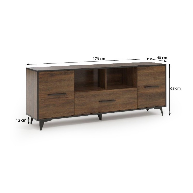 RTV skříň FELIA 2 dveře + 1 zásuvka - moderní, elegantní a funkční