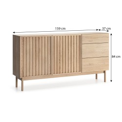 Komoda SAPPORO 3 zásuvky a 2 dvířka | Moderní a prostorná