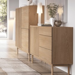 Konferenční stolek SAPPORO 2 zásuvky 2 dvířka - moderní, funkční