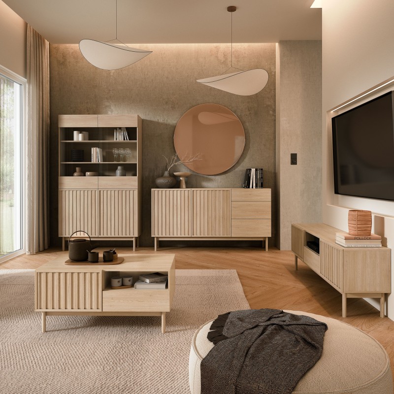 SAPPORO RTV skříňka 2 dveře + zásuvka - moderní design a funkčnost