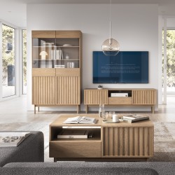 Skříň se skleněnými dvířky SAPPORO 2 - elegantní a funkční