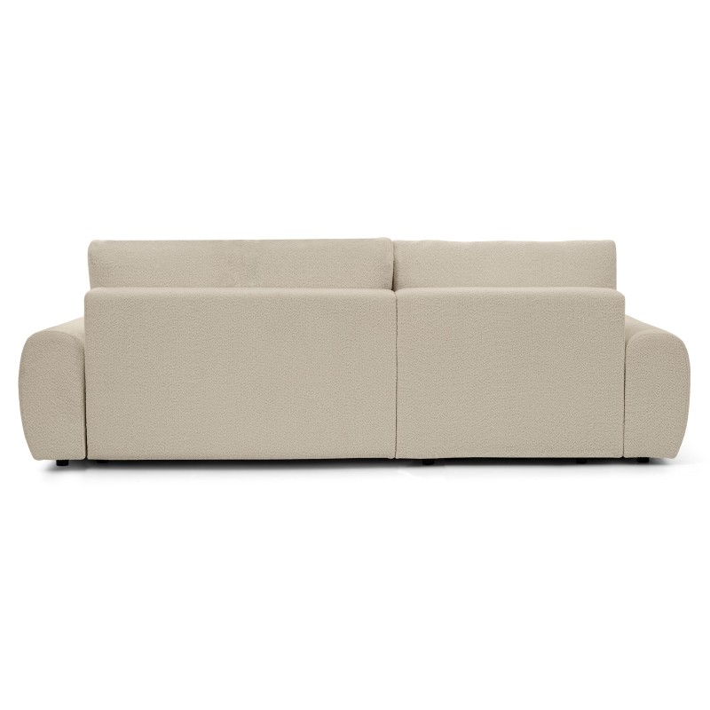 Rohová pohovka OLIVER s funkcí spaní a úložným boxem - Bouclé