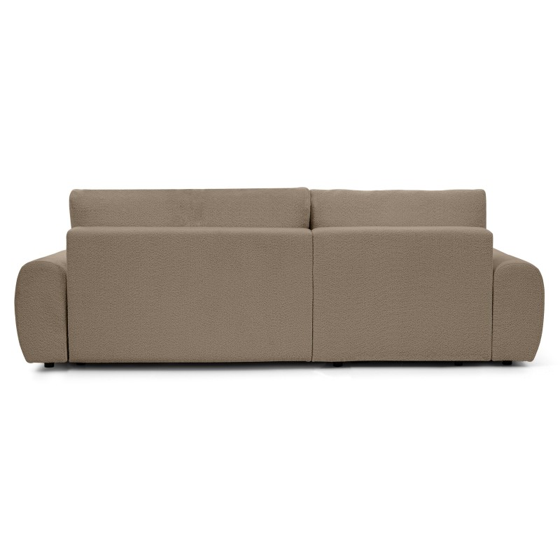 Rohová pohovka OLIVER s funkcí spaní a úložným boxem - Bouclé