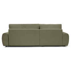 Rohová pohovka OLIVER s funkcí spaní a úložným boxem - Bouclé