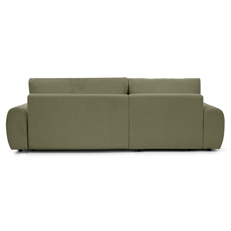 Rohová pohovka OLIVER s funkcí spaní a úložným boxem - Bouclé