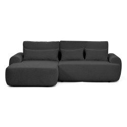 Rohová pohovka OLIVER s funkcí spaní a úložným boxem - Bouclé