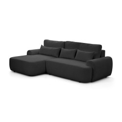 Rohová pohovka OLIVER s funkcí spaní a úložným boxem - Bouclé