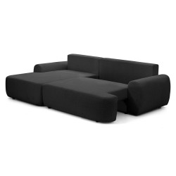 Rohová pohovka OLIVER s funkcí spaní a úložným boxem - Bouclé